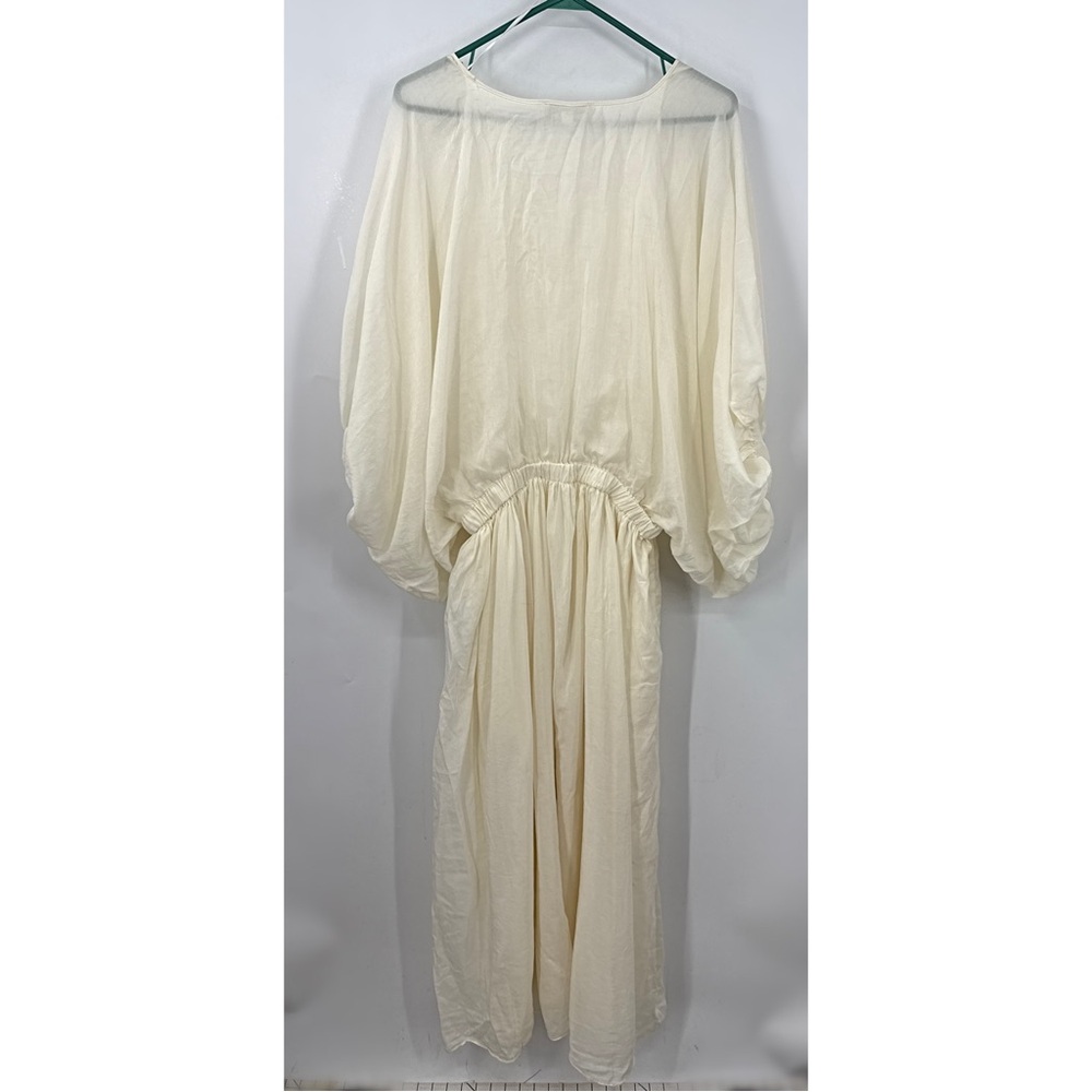 Banana Republic Eliana bohemian Cotton-Silk Dress in a cream ivory color M - Picture 4 of 13